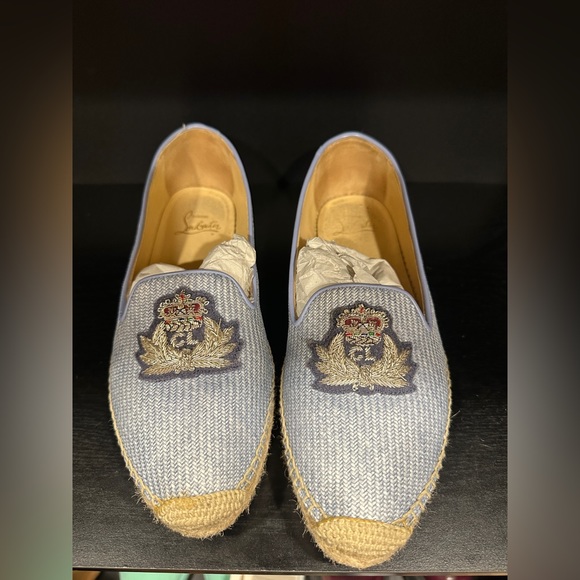 Authentic Christian Louboutin Women's Blue Nanou Orlato Donna Espadrilles - Picture 12 of 15